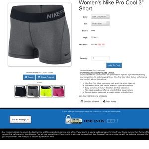 Gray Nike pro shorts